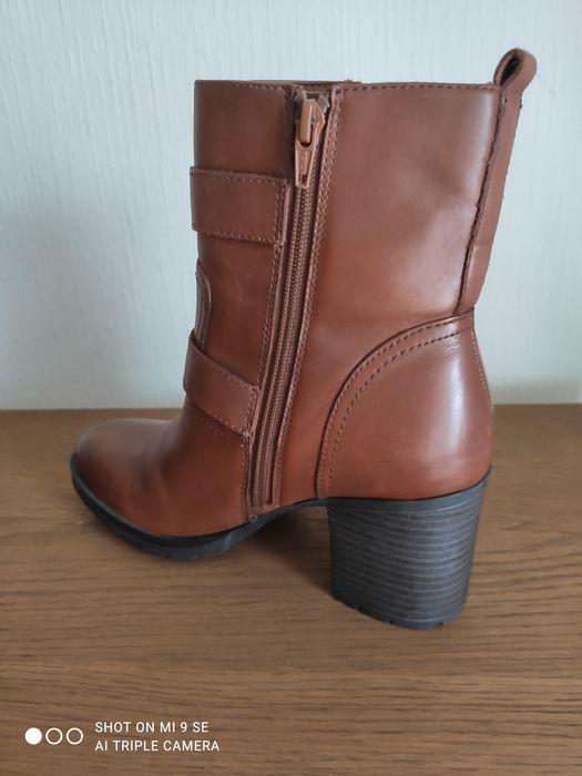 Skórzane botki roz 6(39)