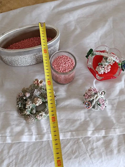 Conjunto de decoração Flores e Floreiras