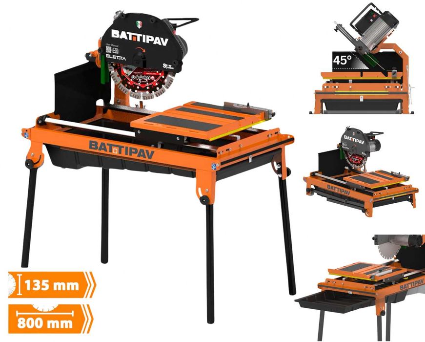 Piła budowlana Przecinarka DO BETONU KOSTKI 230V tarcza 350 - 400 mm