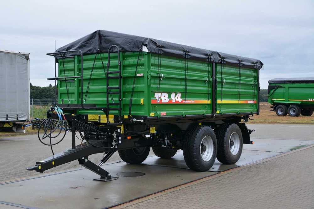 Przyczepa rolnicza tandem  METALTECH TB 14 12 10 ton | PLANDEKA GRATIS