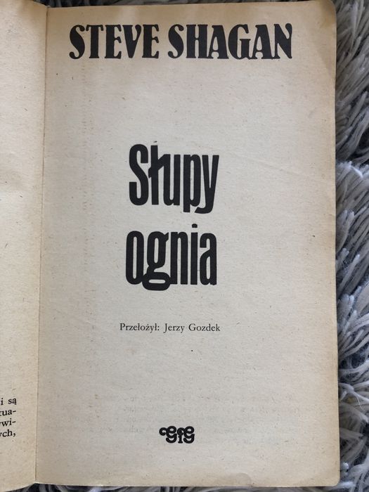 Książka Steve Shagan „Słupy ognia”