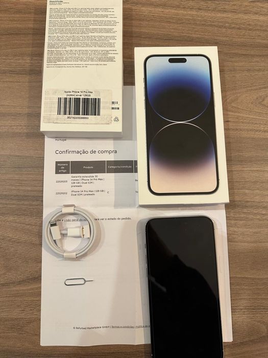 iPhone 14 Pro Max 128Gb Silver fatura e garantia