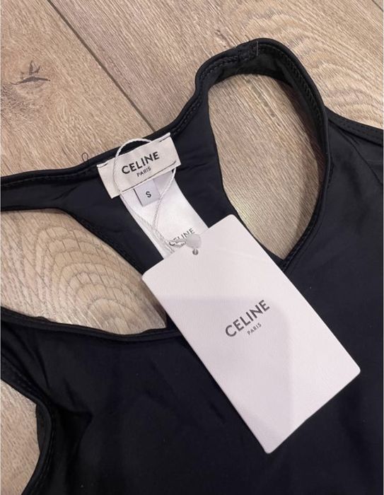 Жіночий чорний костюм лосини і топ Celine