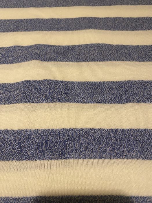 Malha algodão Zara Man, riscas azul/branco, Tam.M