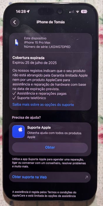 iPhone 15 Pro Max - Estado Imaculado + 2 Capas (Speck e Original) + caixa