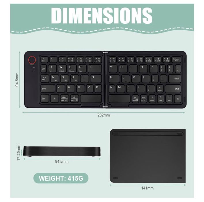 Teclado Dobrável Bluetooth