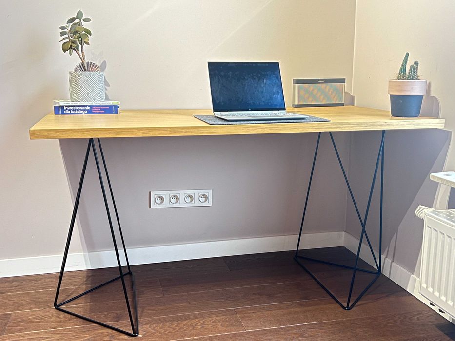 Biurko / stół LOFT w kolorze jasnego dębu 140cm x 75cm