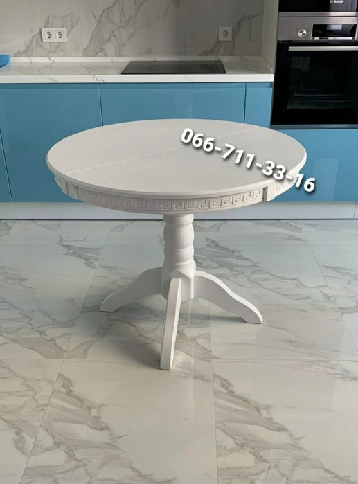 Стіл КАРПАТИ.  Деревянный круглый стол КАРПАТЫ. Кухонный стол. Деревян