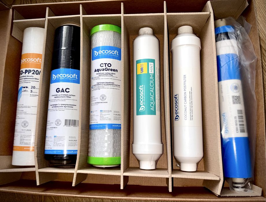 Комплекти картриджів до осмосів Ecosoft PURE Balance, AquaCalcium Mint
