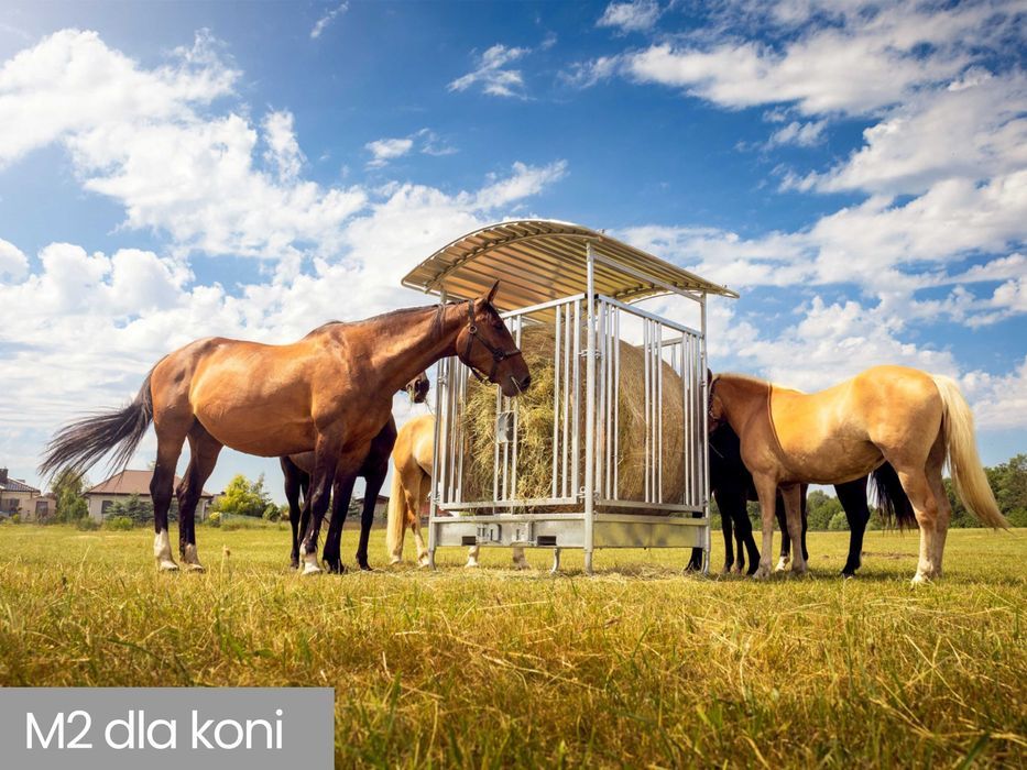 Paśnik łąkowy dla koni bydła z daszkiem ocynk 8‎ 12‎ 14‎ 16 stanowisk