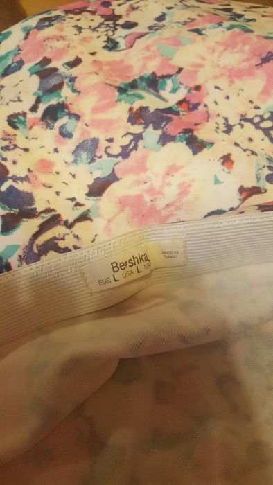 Kolorowa mini spódniczka na gumkę L