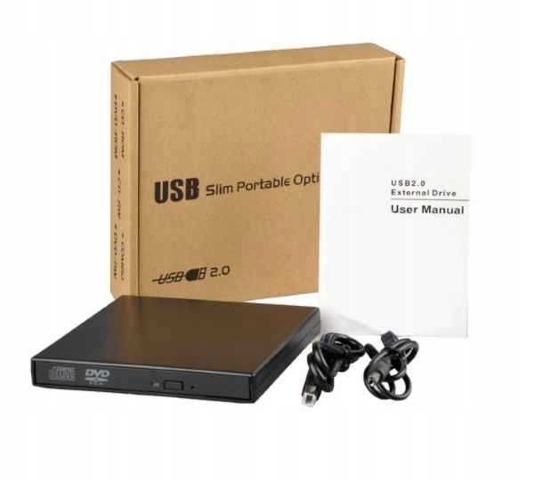 Napęd CD-R/DVD-ROM/RW zewnętrzny USB nagrywarka przenośny odtwarzacz CD DVD