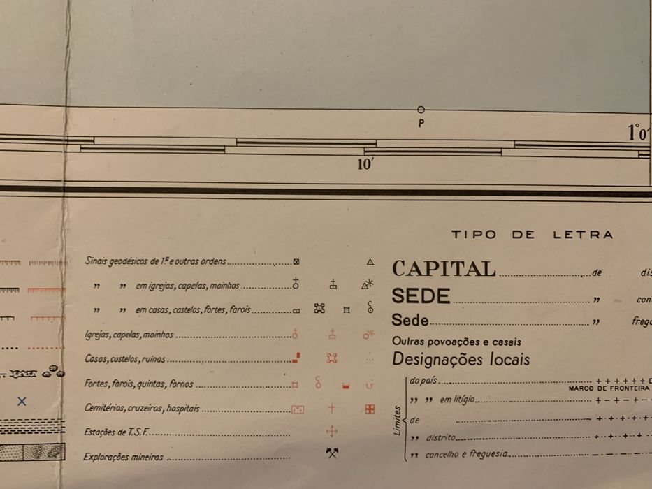 carta geografica albufeira 1964
