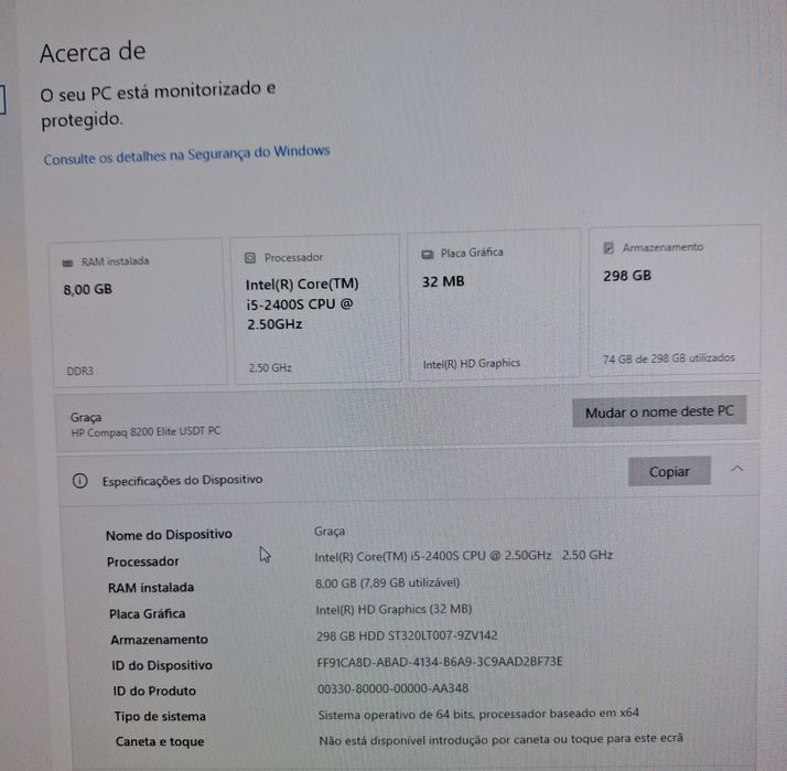 Computador de secretária