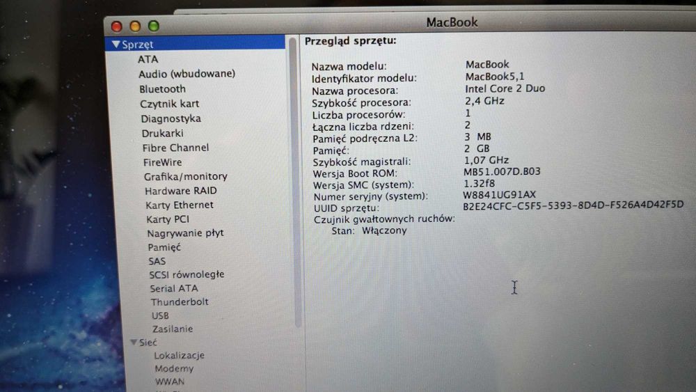 MacBook A1278 sprawny