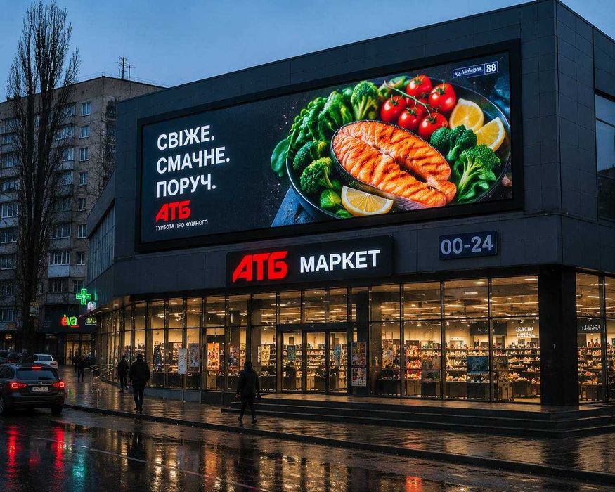 Светодиодный Экран. Рекламный LED Экран. Видеовывеска. LED Табло. Видеоэкран