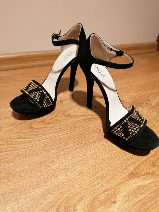 Buty skóra szpilki sandały Venezia 38