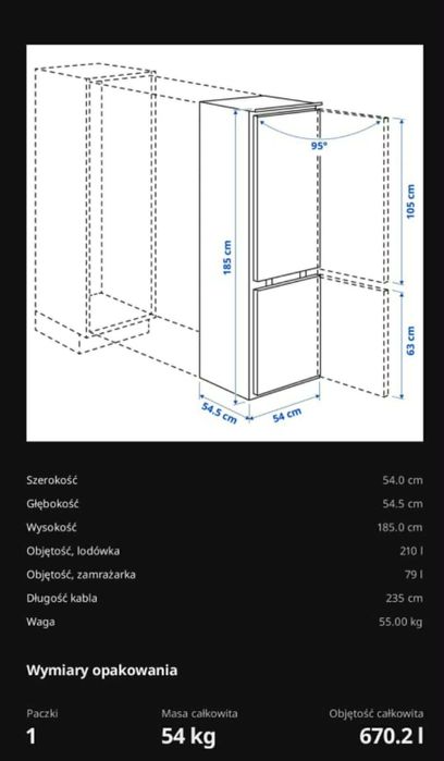Lodówka Tinad (Ikea)