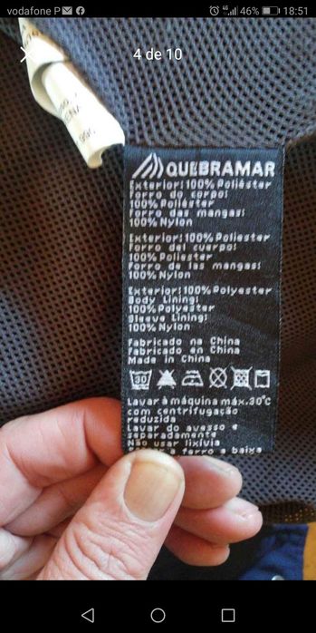 Casaco QUEBRAMAR. Impermeável. Azul escuro. Tamanho M (grande)