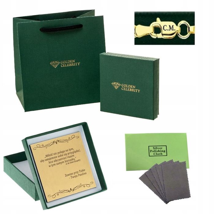 Gruby Złoty Naszyjnik Męski, Łańcuszek Pancerka + Wisiorek Orzeł, Godł