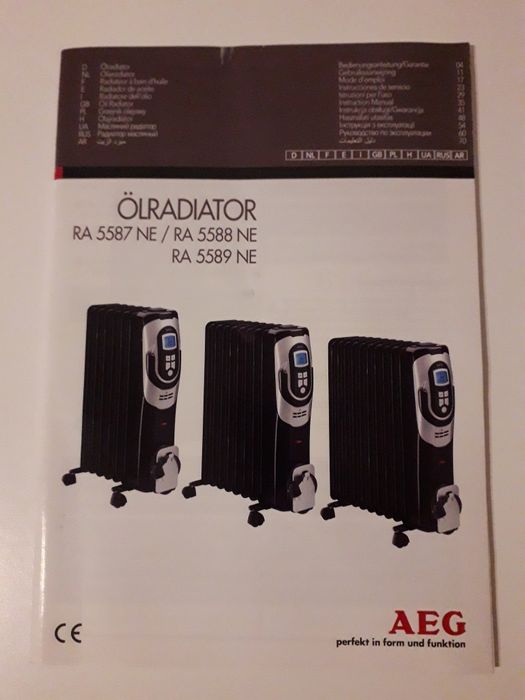 Aquecedor AEG de 2000W com avaria64862087811713127
