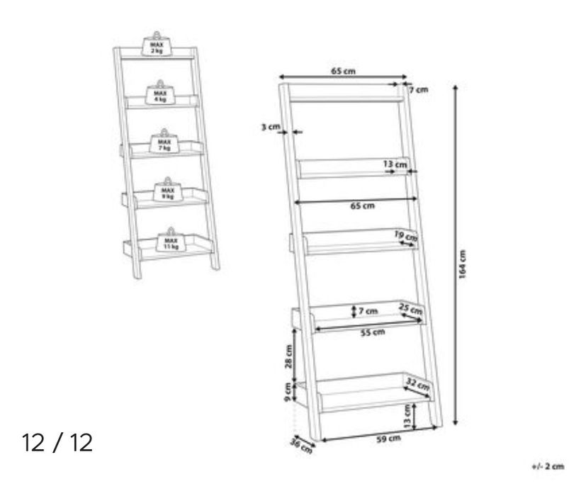 Estante Escada Branca