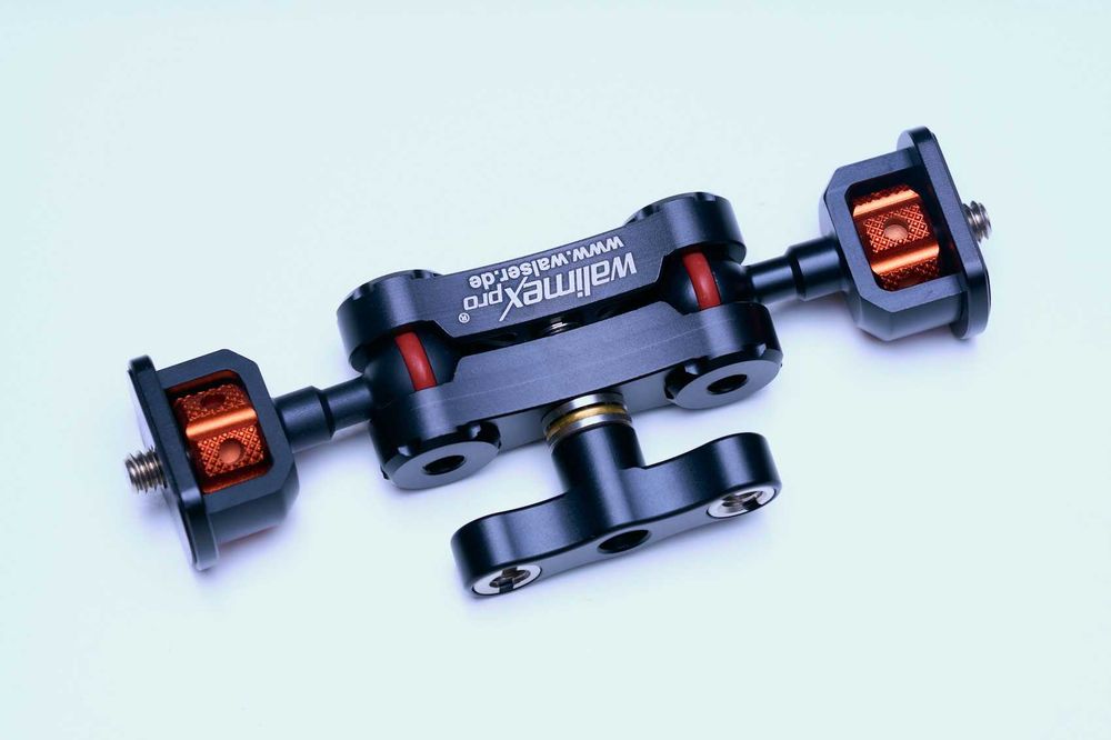 Magic Arm Premium Mini podwójny przegub śruba 1/4 z adapterami do 3/8