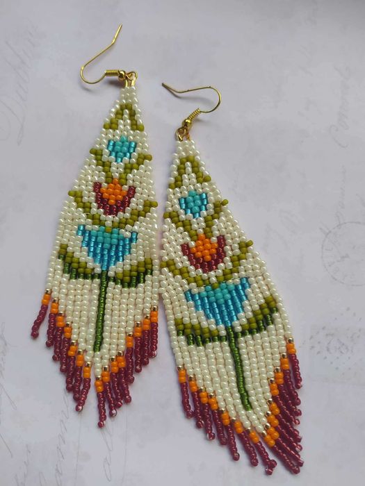 Kolczyki z koralików Toho