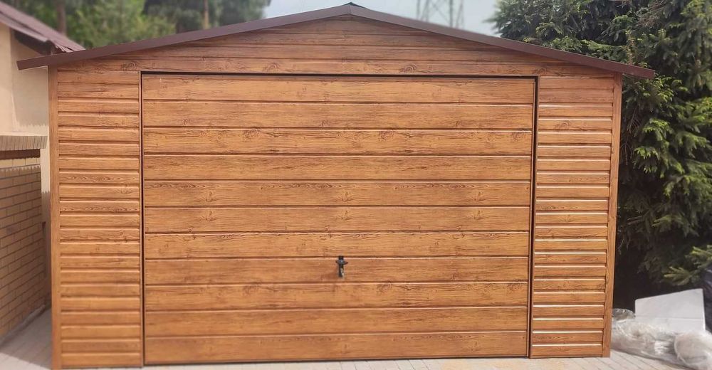 Garaż kolor DREWNOPODOBNY PREMIUM 4x5 6x5 wzmocniony na wymiar