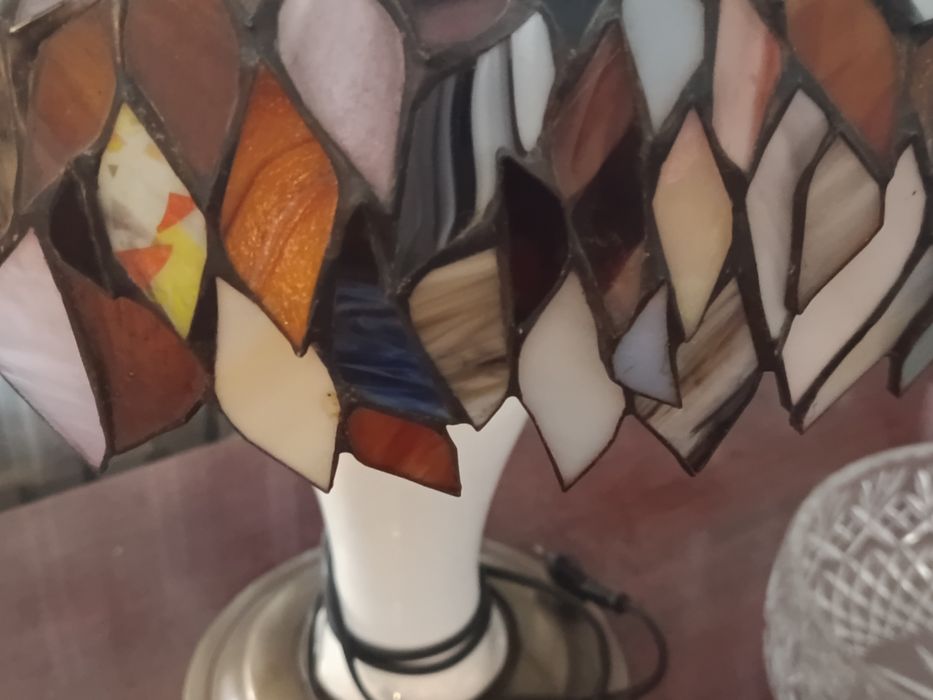 Lampa witrażowa - TIFFANI - porcelana - 60 cm- super stan