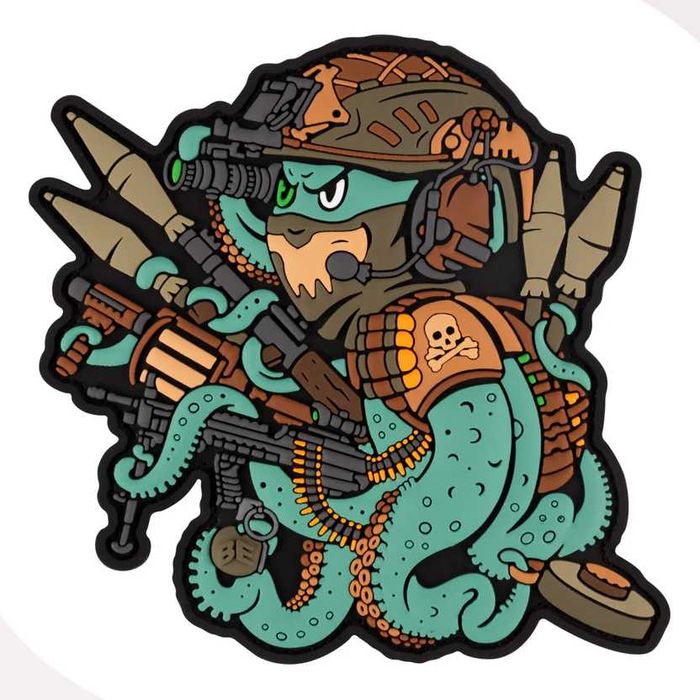 PVC patch (chevron) "Octopus" Green