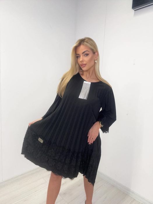 Piękna sukienka plisowana dwa kolory paparazzi fashion