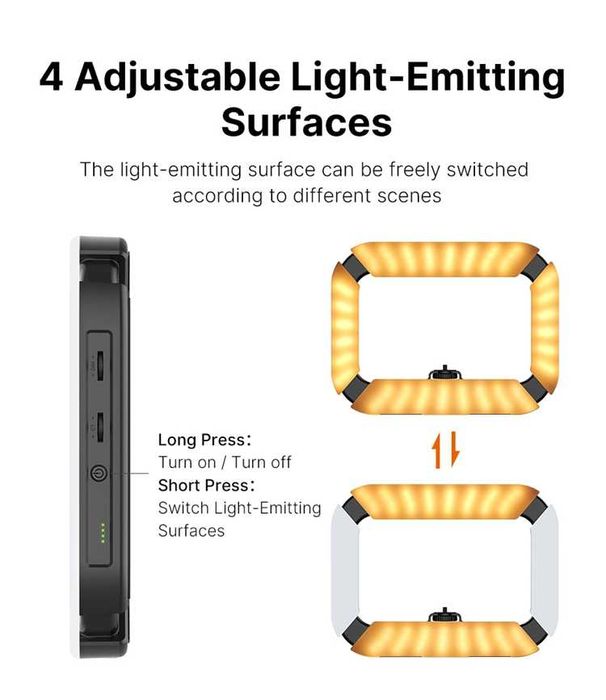 Uchwyt ramka statyw z lampą do filmowania vlogów Ulanzi U200