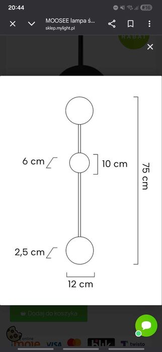 Lampa ścienna młode 3 sztuki