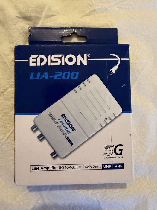 Amplificador de sinal TV EDISION LIA-200 5G UHF/VHF