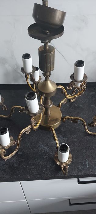 Żyrandol mosiężny