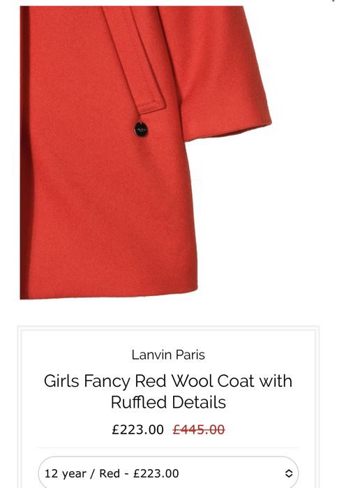 Пальто Lanvin Paris