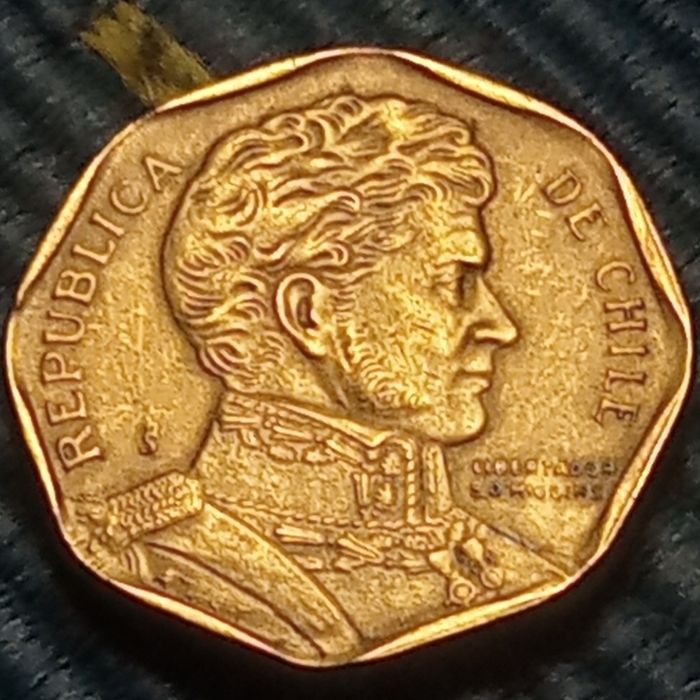 moeda 5 pesos Chile 1996