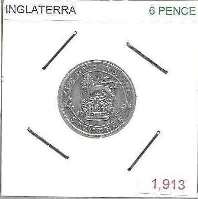 Inglaterra - - “Libra Esterlina” - - - 6 PENCE - - - Moedas