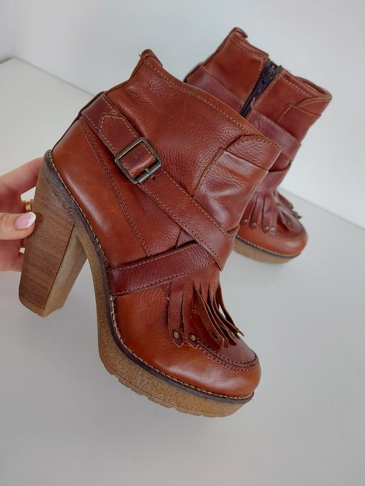 Buty botki skórzane Scorett w rozmiarze 37