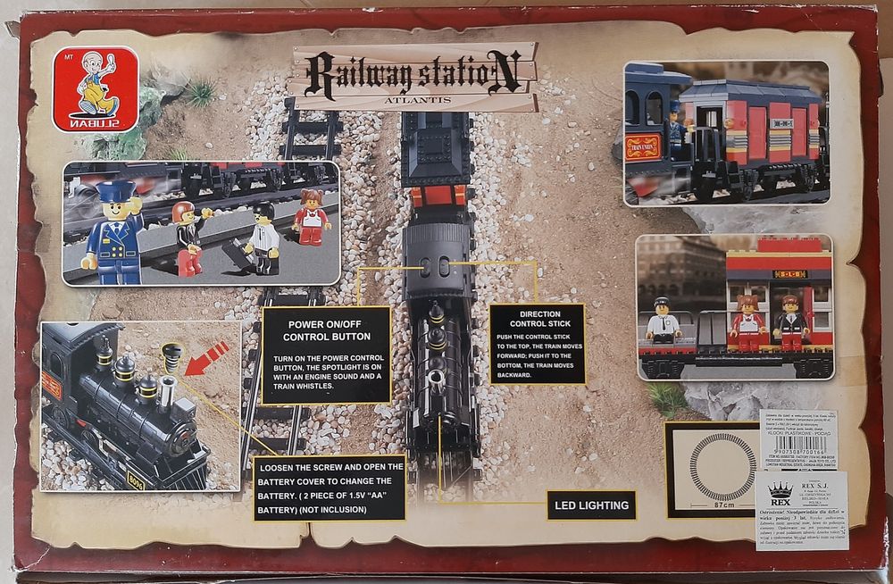Pociąg parowóz kolejka klocki Śluban M38-B0268