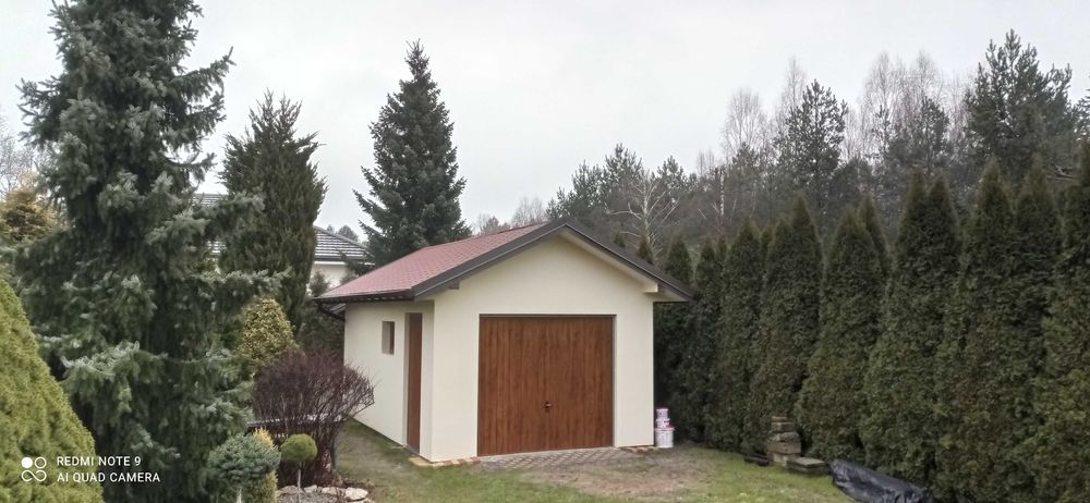 Garaż szkieletowy 4x6m + drewutnia