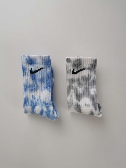 Niebieskie Skarpety NIKE tie dye 2 pary PROMOCJA