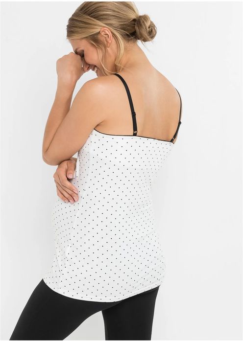 B.P.C top do karmienia biały w czarne groszki r.40/42