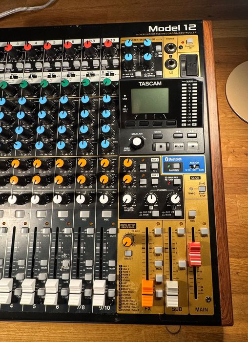 TASCAM Model 12 Multitrack Recorder / Mixer / USB Interface 2020 - Present - Black with Wood Cheeks