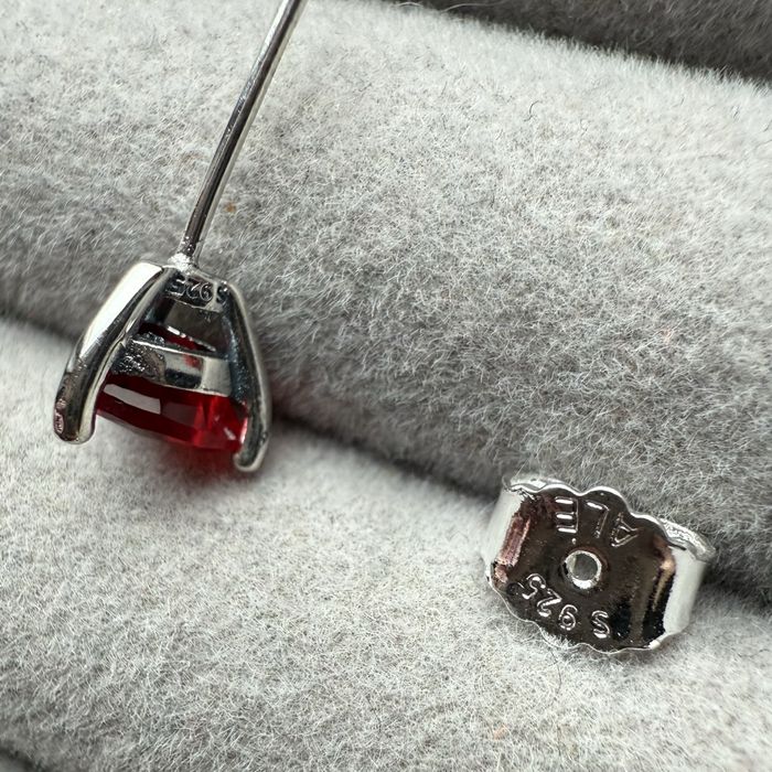 Komplet biżuterii Pandora – srebro 925 z czerwonymi cyrkoniami serca