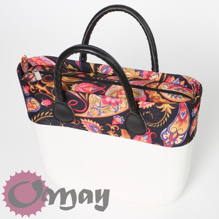 CZARNY organizer OBAG MINI +OPASKA orient 2 kieszenie wkład OMAY