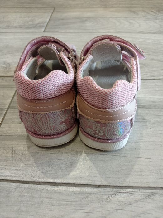 Дитячі босоніжки, сандалі для дівчинки Kimboo, рожеві, 23 см./14,5 см.