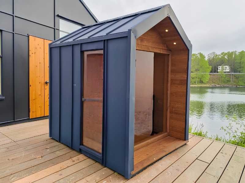 SAUNA OGRODOWA 2,0 x 2,5m | Piec Narvi 9kW | Blacha na Rąbek | PRODUCENT