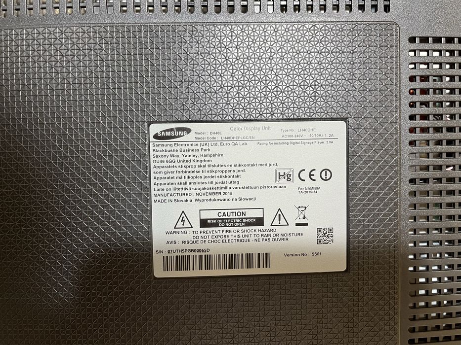 Samsung LH40DHE 40” Professional Display | Digital Signage | Full HD | MagicInfo